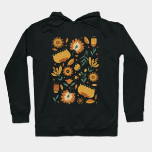 Autumn Folk Art Florals Hoodie